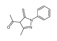 3-methyl-1-phenyl-4-acetyl-2-pyrazoline-5-thione结构式