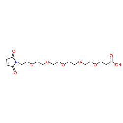 Mal-PEG5-acid structure