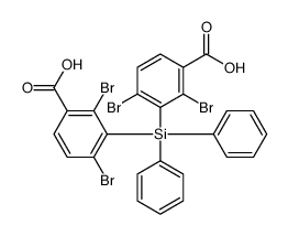 2,4-dibromo-3-[(2,6-dibromo-3-carboxyphenyl)-diphenylsilyl]benzoic acid Structure