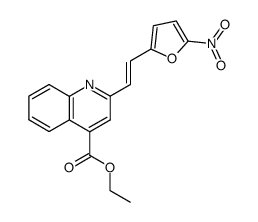 2-[2-(5-nitro-furan-2-yl)-vinyl]-quinoline-4-carboxylic acid ethyl ester结构式