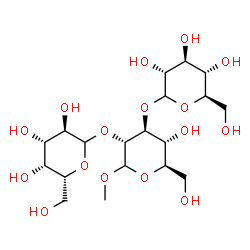 methyl 2-O-galactopyranosyl-3-O-glucopyranosylglucopyranoside结构式