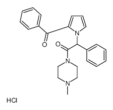 2-(2-benzoylpyrrol-1-yl)-1-(4-methylpiperazin-1-yl)-2-phenylethanone,hydrochloride Structure