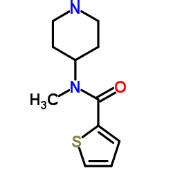 Thiophene-2-carboxylic acid Methyl-piperidin-4-yl-aMide hydrochloride Structure