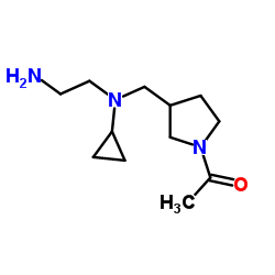 1-(3-{[(2-Aminoethyl)(cyclopropyl)amino]methyl}-1-pyrrolidinyl)ethanone Structure