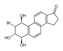 (+/-)-2α-bromo-1,2,3,4,15,16-hexahydro-trans-1β,3α,4β-trihydroxycyclopentaphenanthren-17-one Structure