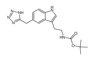 N-(tert-butyloxycarbonyl)-2-<5-(tetrazol-5-ylmethyl)-1H-indol-3-yl>ethylamine Structure