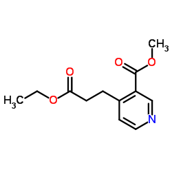 Methyl 4-(3-ethoxy-3-oxopropyl)nicotinate结构式