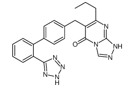 7-Propyl-6-((2'-(1H-tetrazol-5-yl)(1,1'-biphenyl)-4-yl)methyl)-s-triazolo(4,3-a)pyrimidin-5-ol Structure