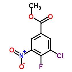 Methyl 3-chloro-4-fluoro-5-nitrobenzoate结构式