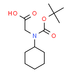 N-(叔丁氧基羰基)-N-环己基甘氨酸结构式