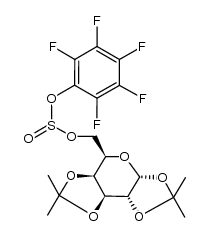 perfluorophenyl (((3aR,5R,5aS,8aS,8bR)-2,2,7,7-tetramethyltetrahydro-3aH-bis([1,3]dioxolo)[4,5-b:4',5'-d]pyran-5-yl)methyl) sulfite结构式