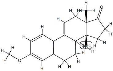 (8α)-3-Methoxy-14β-hydroxyestra-1,3,5(10),9(11)-tetrene-17-one结构式