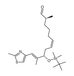 (2R,3S,10S,7Z,11E)-(tert-butyldimethylsilyloxy)-3,11-dimethyl-12-(2-methyl-1,3-thiazol-4-yl)dodeca-7,11-diene-1,2-diol Structure