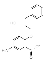 Benzenamine,3-nitro-4-(3-phenylpropoxy)-, hydrochloride (1:1) Structure