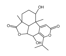 (1R)-1,2,3,3a,5aβ,6,10b,10cβ-Octahydro-1,6α-dihydroxy-3aβ,10bα-dimethyl-7-isopropyl-4H,9H-furo[2',3',4':4,5]naphtho[2,1-c]pyran-4,9-dione Structure