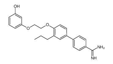 3'-n-propyl-4'-[2-(3-hydroxyphenoxy)-ethoxy]-1,1'-biphenyl-4-carboximidamide Structure