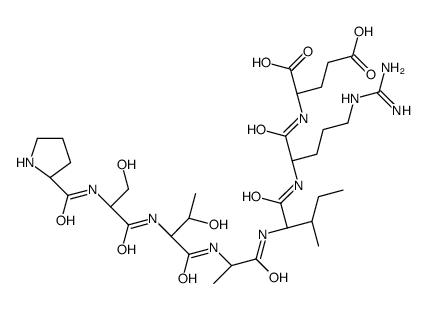 (2S)-2-[[(2S)-5-(diaminomethylideneamino)-2-[[(2S,3S)-2-[[(2S)-2-[[(2S,3R)-3-hydroxy-2-[[(2S)-3-hydroxy-2-[[(2S)-pyrrolidine-2-carbonyl]amino]propanoyl]amino]butanoyl]amino]propanoyl]amino]-3-methylpentanoyl]amino]pentanoyl]amino]pentanedioic acid Structure