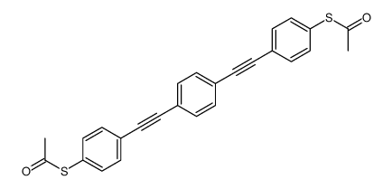 Thioacetic acid S-[4-[4-(4-acetylsulfanylphenylethynyl)-phenylethynyl]-phenyl] ester Structure