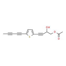 2-(4-Acetoxy-3-hydroxy-1-butynyl)-5-(1,3-pentadiynyl)thiophene structure