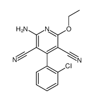 2-amino-3,5-dicyano-4-(2-chlorophenol)-6-ethoxypyridine structure