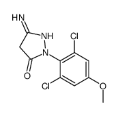 5-amino-2-(2,6-dichloro-4-methoxyphenyl)-2,4-dihydro-3H-pyrazol-3-one structure