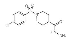 1-(4-CHLORO-BENZENESULFONYL)-PIPERIDINE-4-CARBOXYLIC ACID HYDRAZIDE结构式