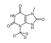 7-Methyl-3-methyluric acid-d3结构式