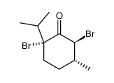 (1R)-2t.4c-dibromo-1r-methyl-4t-isopropyl-cyclohexanone-(3) Structure