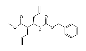 methyl (2R,3R)-2-allyl-3-[(benzyloxy)carbonylamino]hex-5-enoate Structure