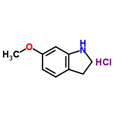 6-甲氧基-2,3-二氢-1H-吲哚盐酸盐结构式