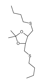 (4R,5R)-4,5-bis(butylsulfanylmethyl)-2,2-dimethyl-1,3-dioxolane结构式
