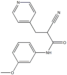 2-cyano-N-(3-methoxyphenyl)-3-(pyridin-4-yl)propanamide结构式