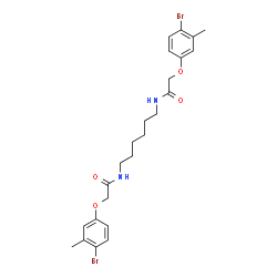 N,N'-1,6-Hexanediylbis[2-(4-bromo-3-methylphenoxy)acetamide] Structure