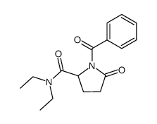 1-benzoyl-N,N-diethyl-5-oxopyrrolidine-2-carboxamide结构式