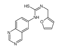 1-(furan-2-ylmethyl)-3-quinazolin-6-ylthiourea结构式