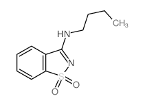 1,2-Benzisothiazol-3-amine,N-butyl-, 1,1-dioxide结构式