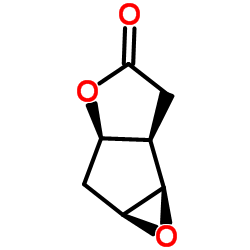 4H-Oxireno[3,4]cyclopenta[1,2-b]furan-4-one, hexahydro-, [1aS-(1aα,2aα,5aα,5bα)]- (9CI) Structure