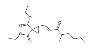 2-((E)-4-Methyl-3-oxo-oct-1-enyl)-cyclopropane-1,1-dicarboxylic acid diethyl ester Structure