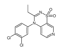 4-(3,4-dichlorophenyl)-3-ethylpyrido[4,3-e][1,2,4]thiadiazine 1,1-dioxide Structure