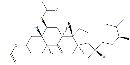 (20R)-5α-Ergost-9(11)-ene-3β,6α,20-triol 3,6-diacetate结构式