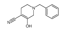 1-benzyl-5-hydroxy-3,6-dihydro-2H-pyridine-4-carbonitrile结构式