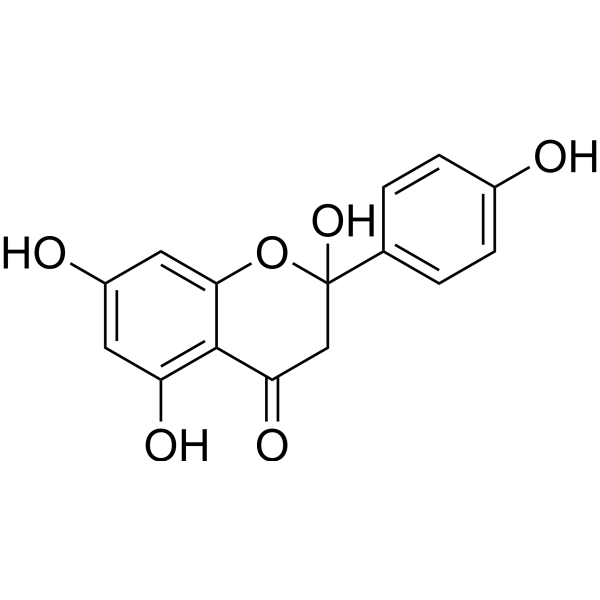 2,3-二氢-2,5,7-三羟基-2-(4-羟基苯基)-4H-1-苯并吡喃-4-酮结构式