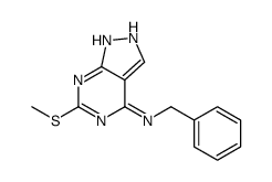 N-benzyl-6-methylsulfanyl-1H-pyrazolo[3,4-d]pyrimidin-4-amine Structure