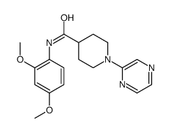 4-Piperidinecarboxamide,N-(2,4-dimethoxyphenyl)-1-pyrazinyl-(9CI)结构式