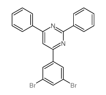 4-(3,5-二溴苯基)-2,6-二苯基嘧啶结构式