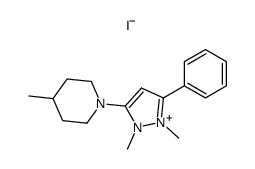 1,2-dimethyl-3-(4-methylpiperidino)-5-phenylpyrazolium iodide Structure