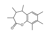 3,4,5,7,8,9-hexamethyl-4,5-dihydro-3H-1-benzoxepin-2-one Structure