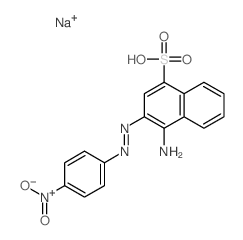 4-Amino-3-((4-nitrophenyl)azo)-1-naphthalenesulfonic acid, sodium salt结构式