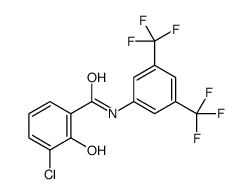 N-[3,5-bis(trifluoromethyl)phenyl]-3-chloro-2-hydroxybenzamide结构式