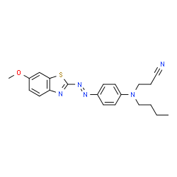 3-[Butyl[4-[(6-methoxybenzothiazol-2-yl)azo]phenyl]amino]propanenitrile结构式